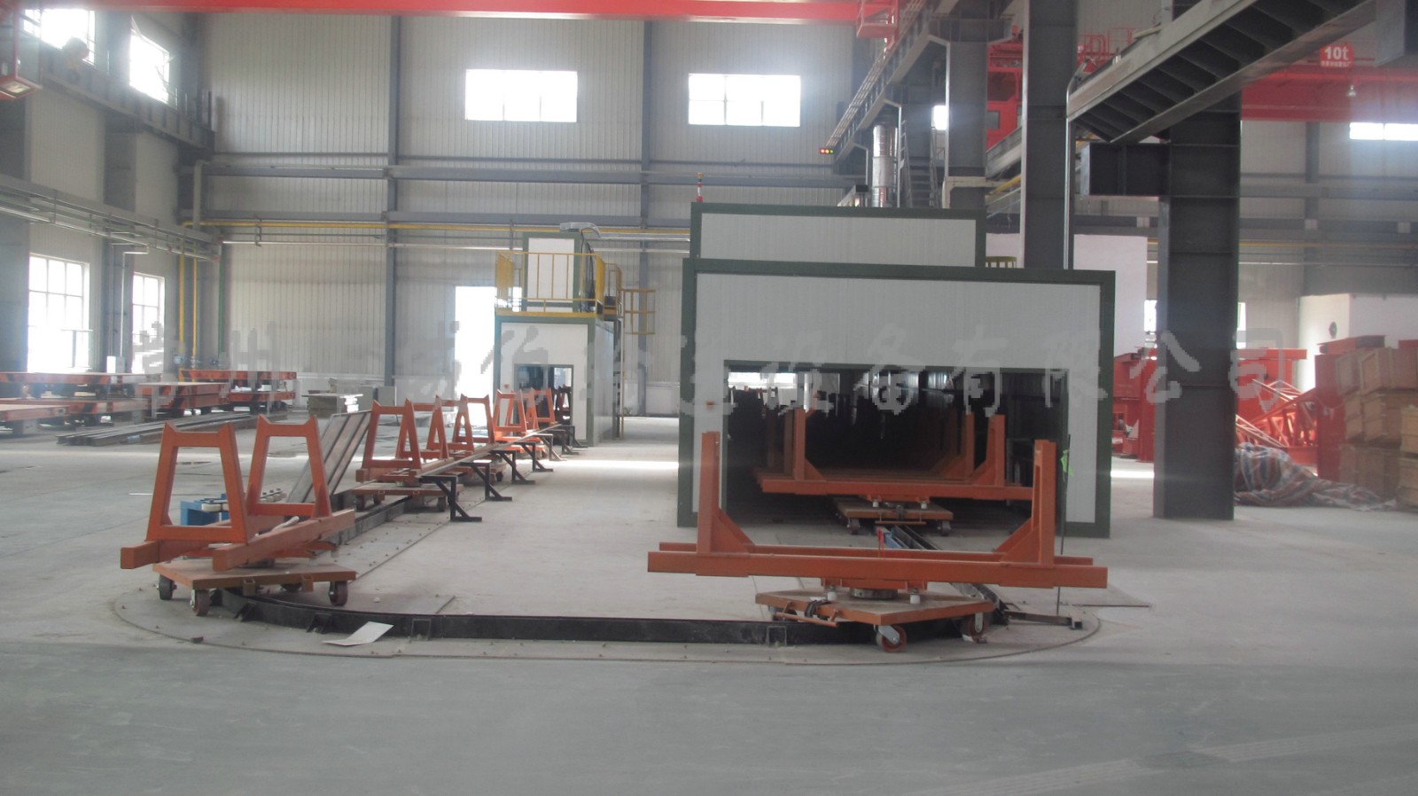 北車(chē)集團哈爾濱車(chē)輛廠(chǎng)火車(chē)配件噴涂線(xiàn)